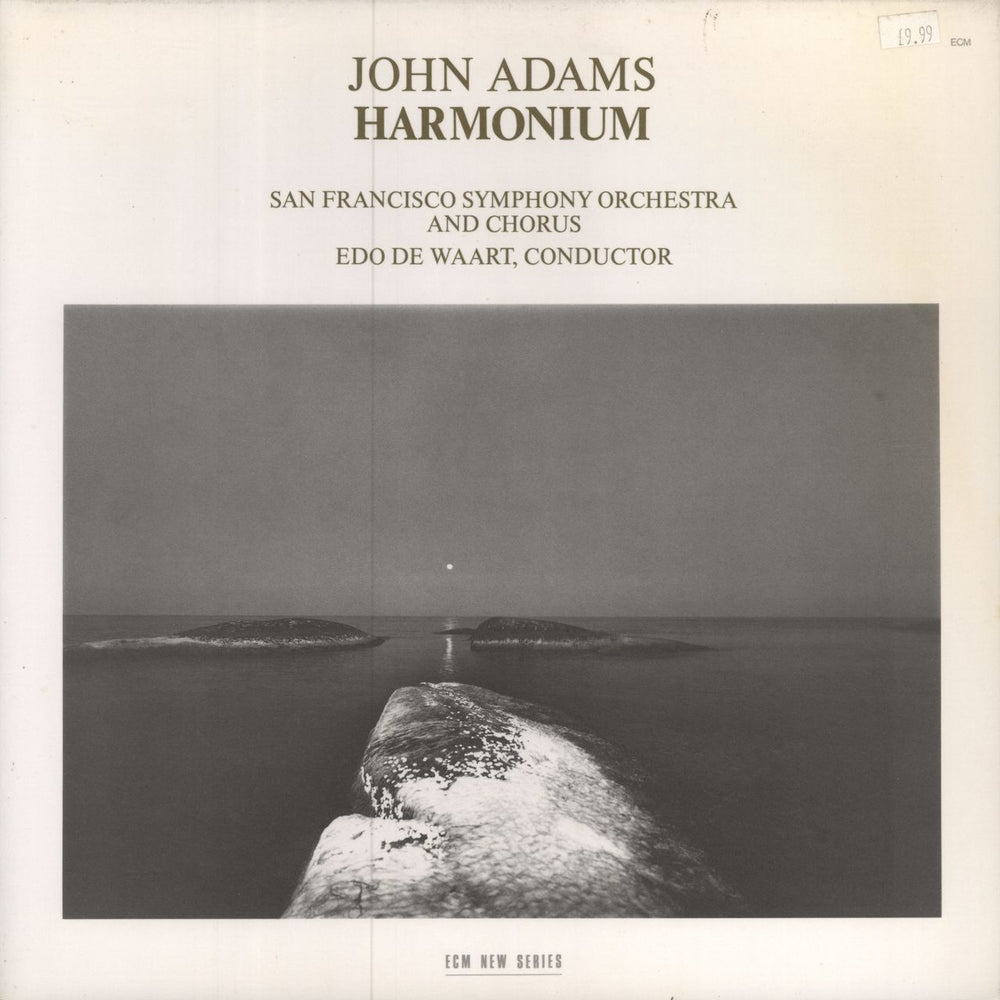 John Adams Harmonium - stickered UK vinyl LP album (LP record) ECM1277