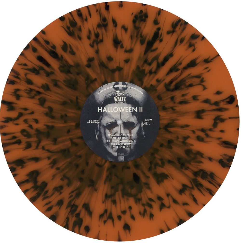 John Carpenter Halloween II - Orange & Black Splatter Vinyl + Poster UK vinyl LP album (LP record) JZVLPHA790133