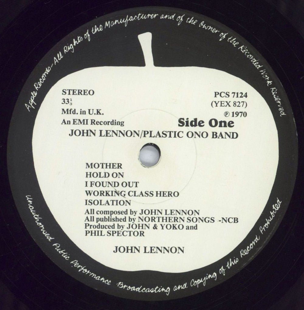 John Lennon John Lennon / Plastic Ono Band + lyric inner UK vinyl LP album (LP record) LENLPJO765616