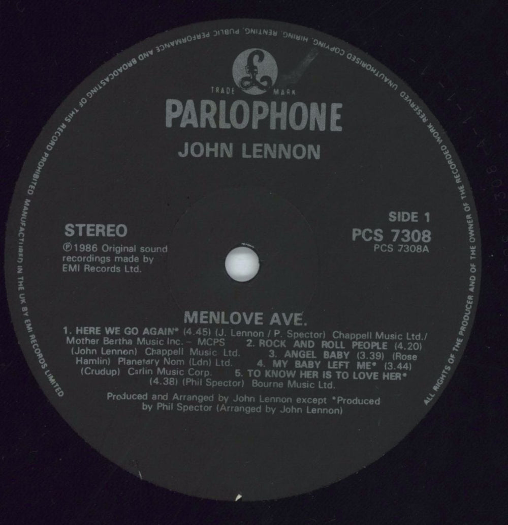 John Lennon Menlove Ave - 1st - Shrink UK vinyl LP album (LP record) LENLPME106416