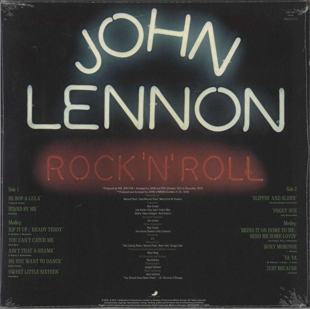 John Lennon Rock 'N' Roll - 180g -Sealed UK vinyl LP album (LP record) 0600753571019