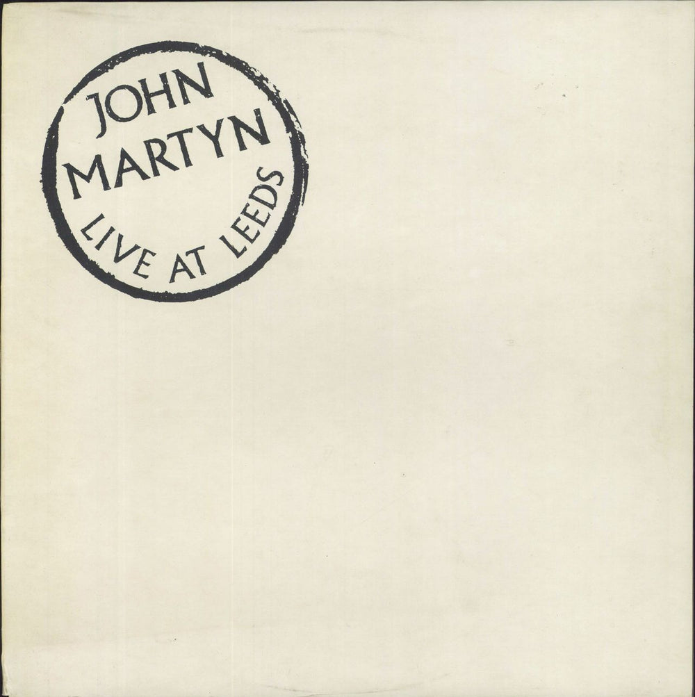 John Martyn Live At Leeds - Autographed + Numbered UK vinyl LP album (LP record) ILPS9343