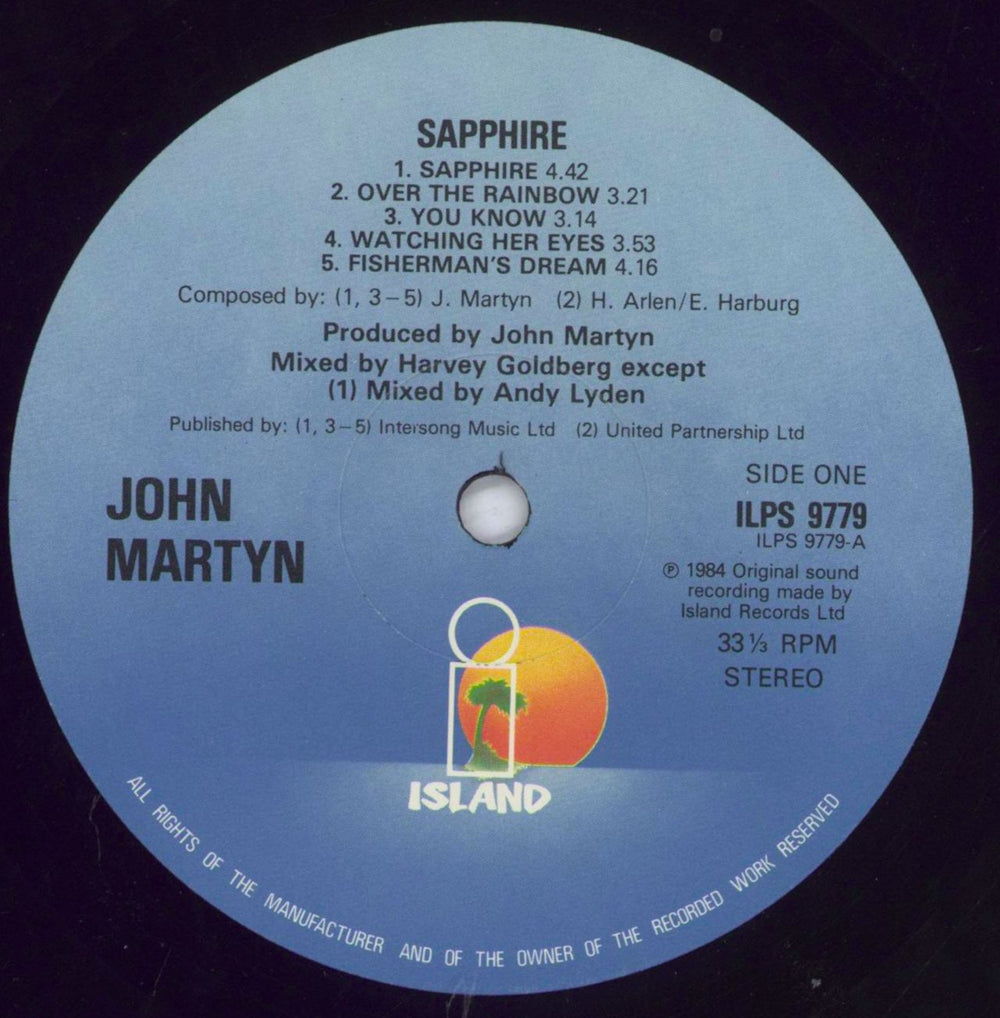 John Martyn Sapphire - 1st UK vinyl LP album (LP record) JMYLPSA141731