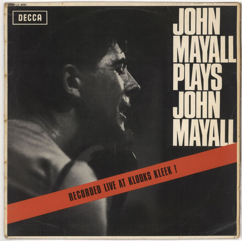 John Mayall John Mayall Plays John Mayall - 1st - VG UK vinyl LP album (LP record) LK4680