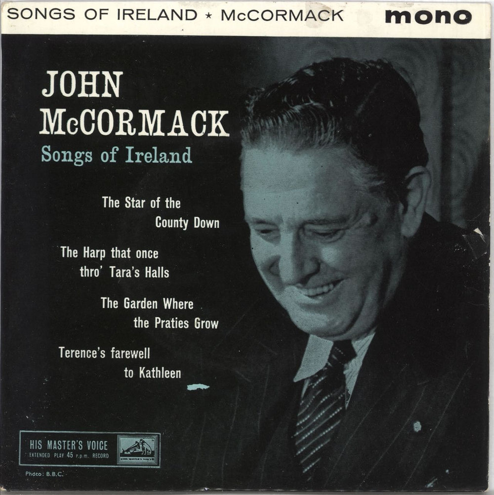 John McCormack Songs Of Ireland UK 7" vinyl single (7 inch record / 45) 7ER5188