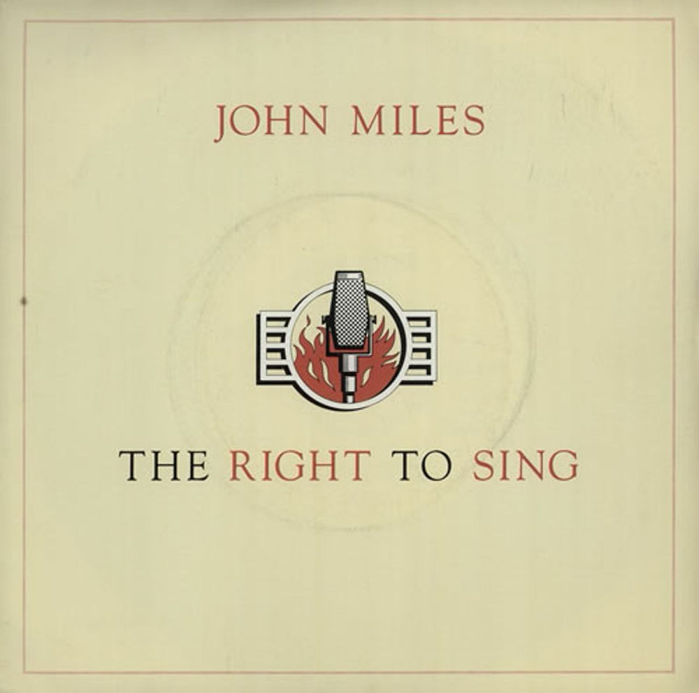 John Miles The Right To Sing UK 7" vinyl single (7 inch record / 45) EMI5386