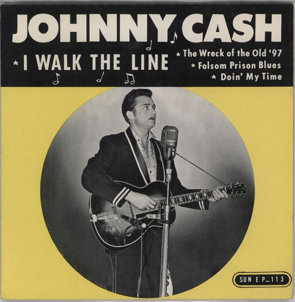 Johnny Cash I Walk The Line US 7" vinyl single (7 inch record / 45) EP-113