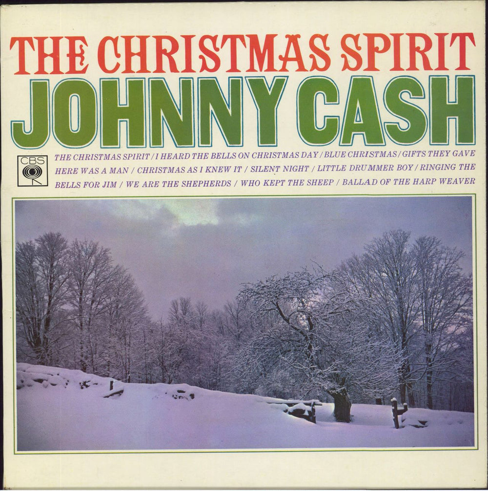 Johnny Cash The Christmas Spirit UK vinyl LP album (LP record) 62284