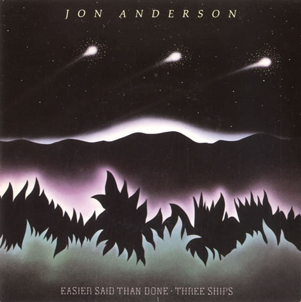 Jon Anderson Easier Said Than Done UK 7" vinyl single (7 inch record / 45) EKR31