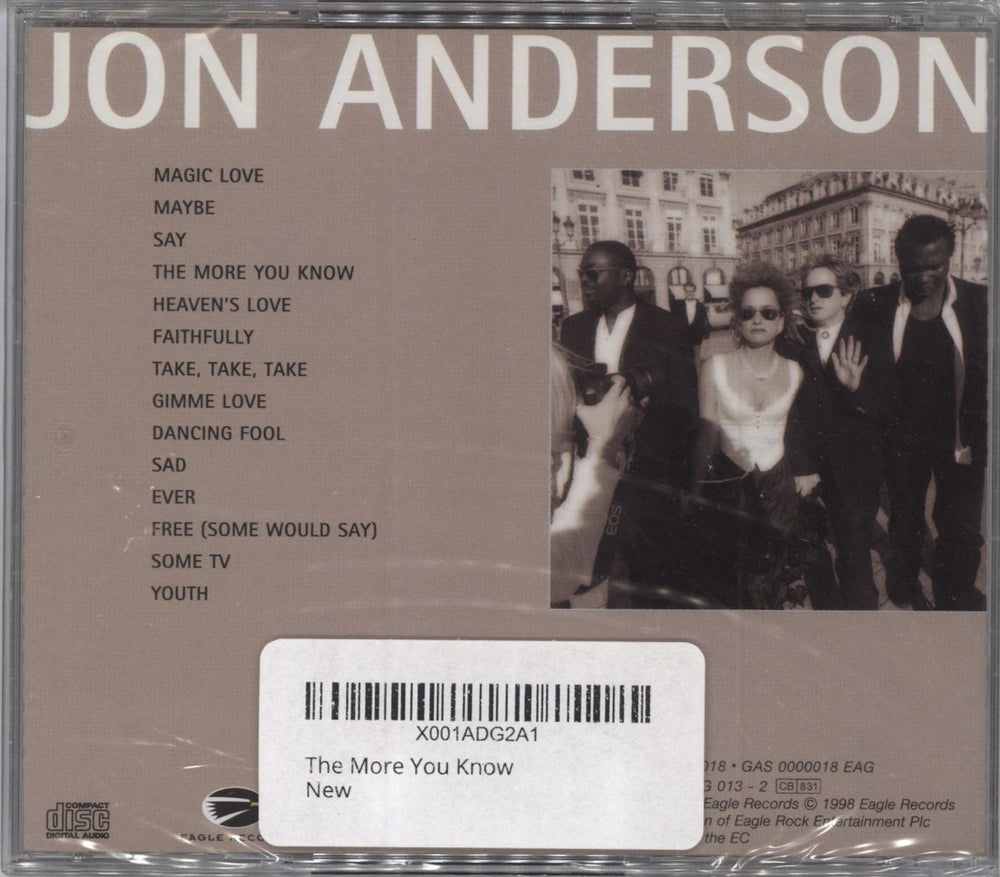 Jon Anderson The More You Know - Sealed UK CD album (CDLP) JONCDTH797182