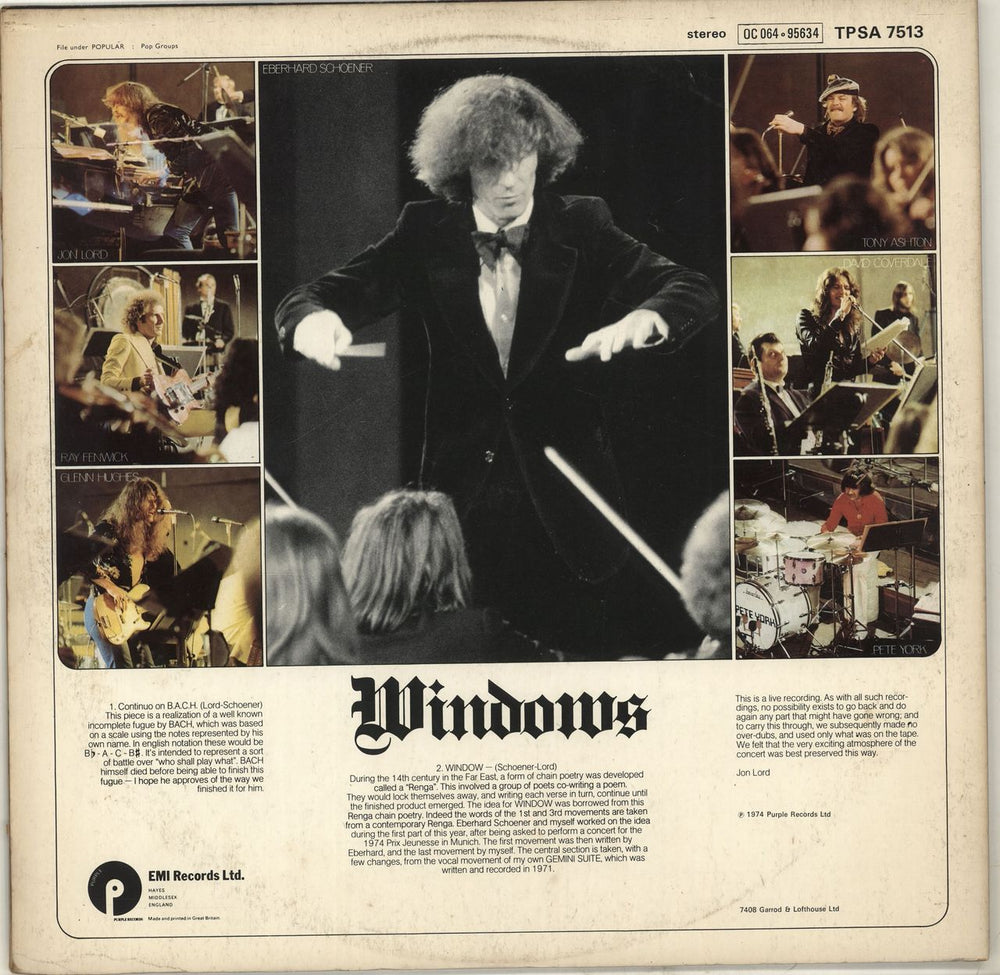 Jon Lord Windows - EX UK vinyl LP album (LP record)