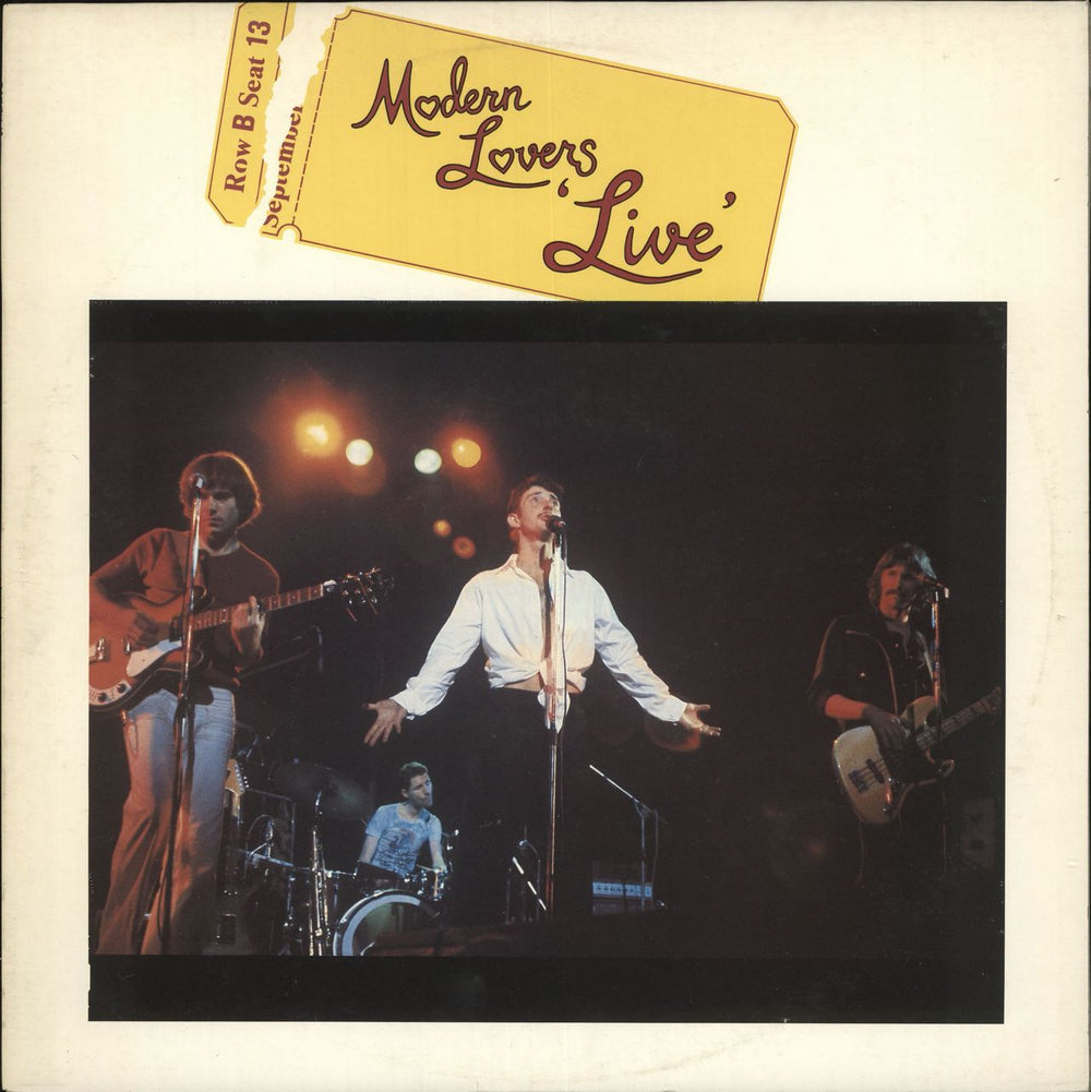 Jonathan Richman & The Modern Lovers Modern Lovers Live - EX UK vinyl LP album (LP record) BSERK12