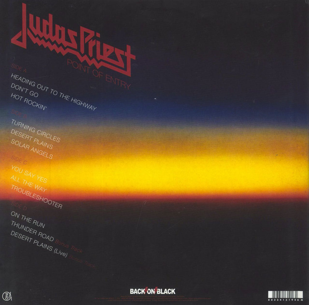 Judas Priest Point Of Entry UK vinyl LP album (LP record) 803341319264