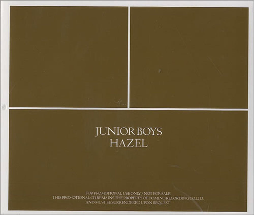 Junior Boys Hazel UK Promo CD single (CD5 / 5") RUG319CDP