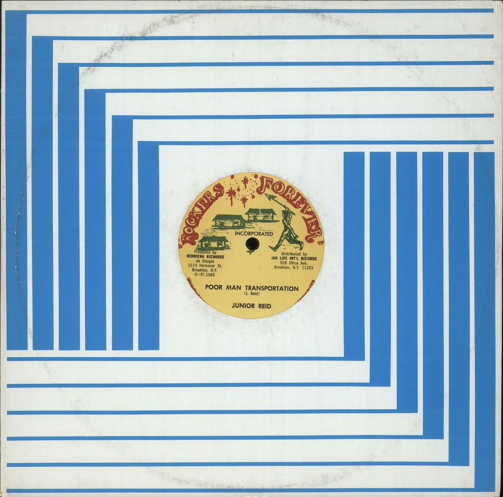 Junior Reid Poor Man Transportation UK 12" vinyl single (12 inch record / Maxi-single) HR0013