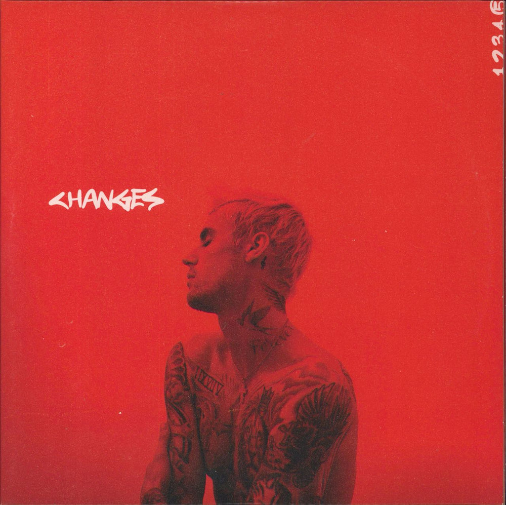 Justin Bieber Changes - Red Vinyl UK 2-LP vinyl record set (Double LP Album) 00602508729942