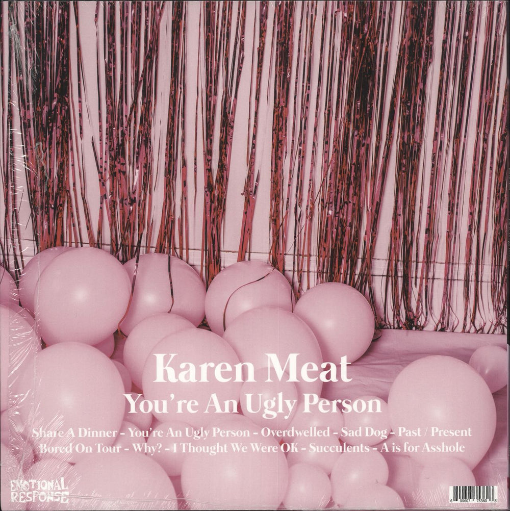 Karen Meat You're An Ugly Person - Baby Blue Vinyl + Shrink US vinyl LP album (LP record) 600607753608