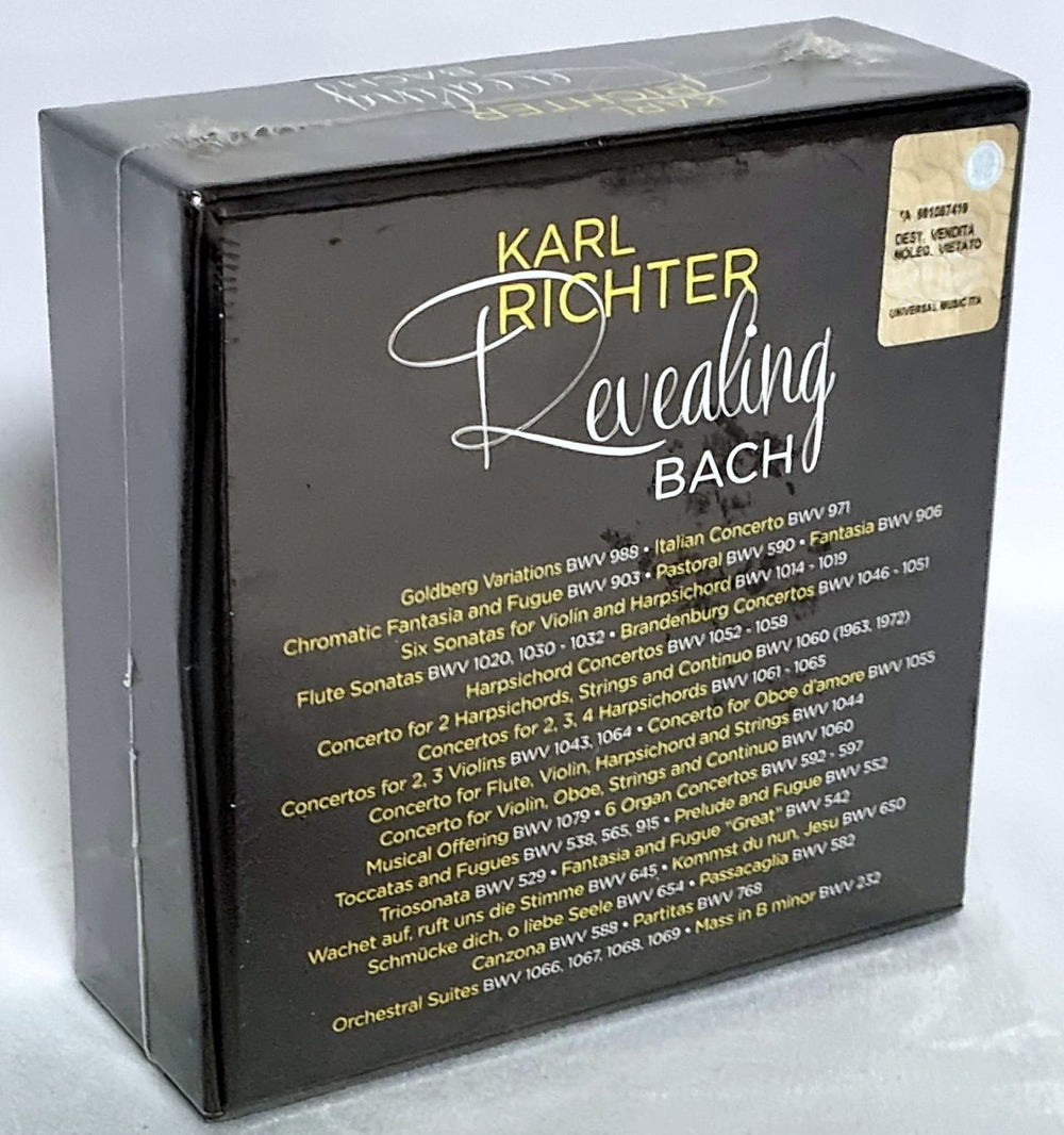 Karl Richter Revealing Bach - Sealed Italian CD Single Box Set K65CXRE790728