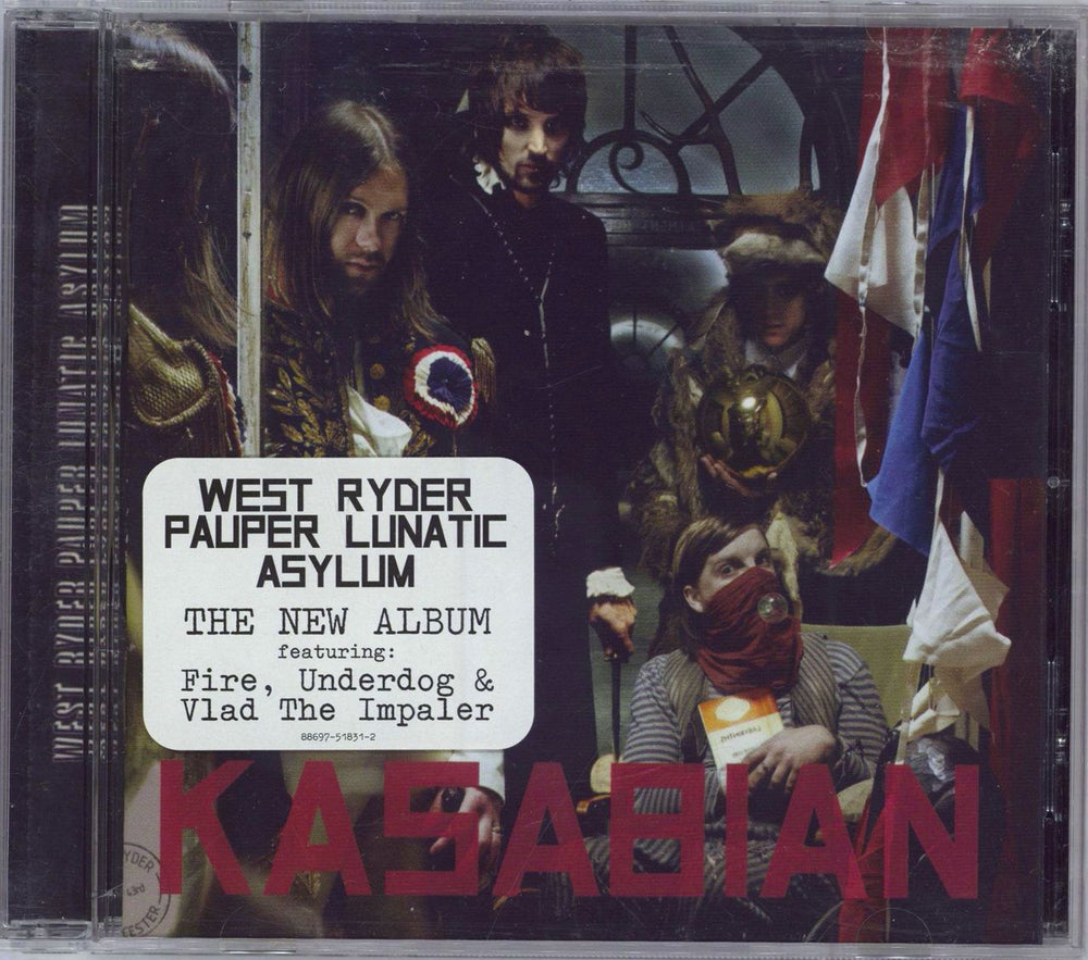 Kasabian West Ryder Pauper Lunatic Asylum US CD album (CDLP) 88697518312