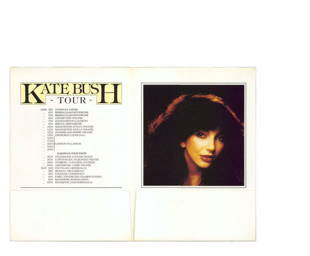 Kate Bush Kate Bush Tour + postcards, flyers + photograph UK tour programme BUSTRKA770046