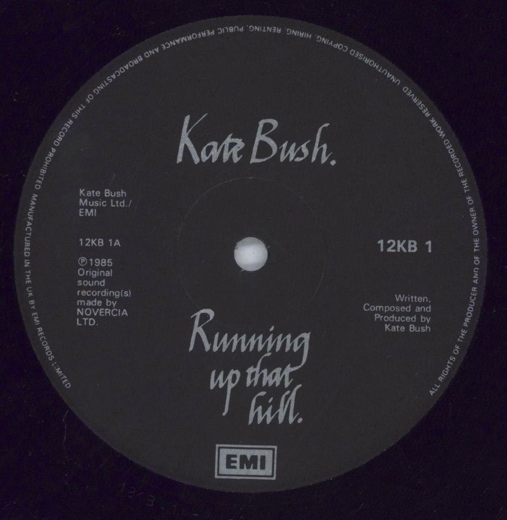 Kate Bush Running Up That Hill - Gold Lettering UK 12" vinyl single (12 inch record / Maxi-single) BUS12RU821326