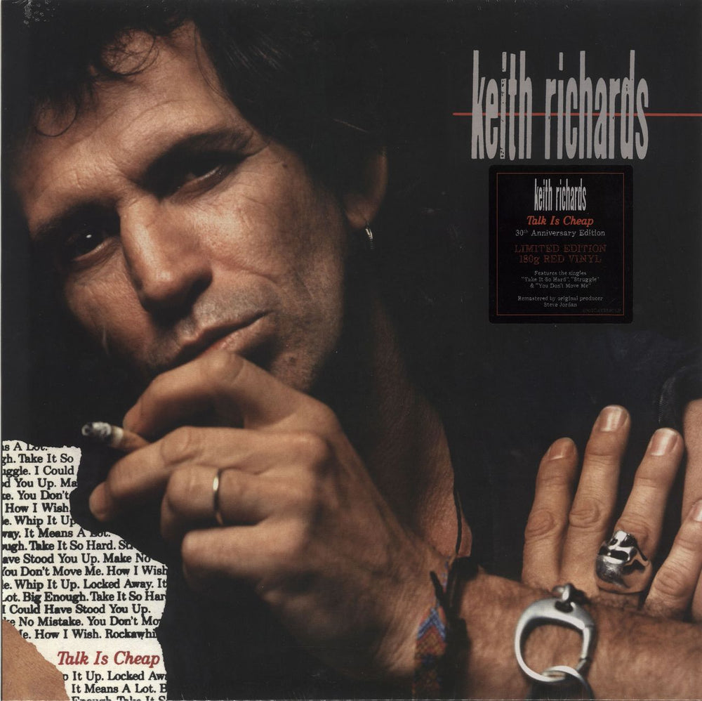 Keith Richards Talk Is Cheap - 180gm Red Vinyl - Sealed UK vinyl LP album (LP record) BMGCAT338CLP