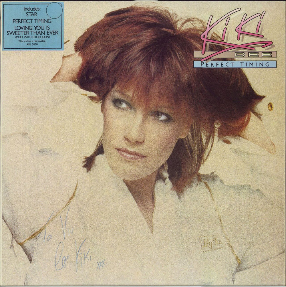 Kiki Dee Perfect Timing - Autographed - Stickered sleeve UK vinyl LP album (LP record) ARL5050