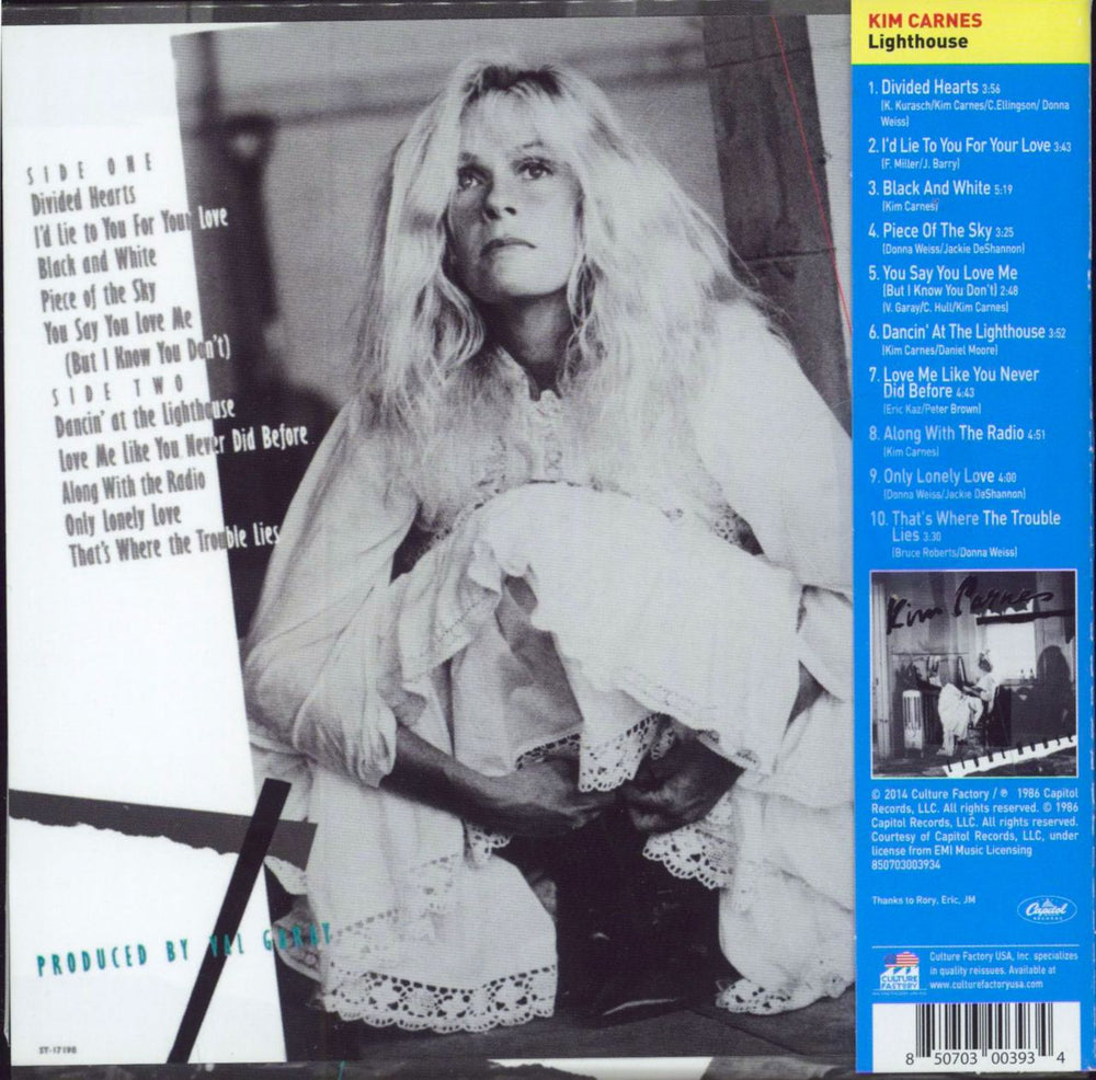 Kim Carnes Lighthouse: Remastered US CD album (CDLP) 850703003934