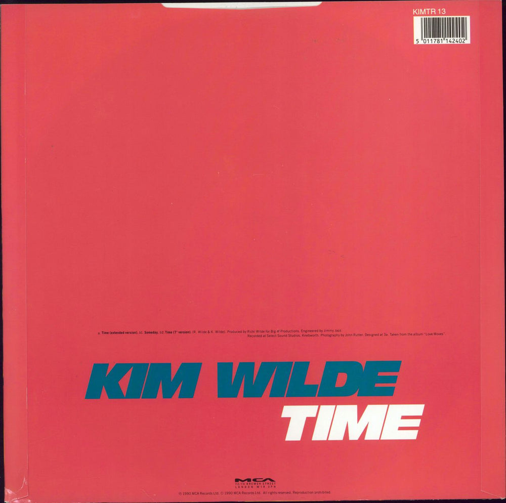 Kim Wilde Time UK 12" vinyl single (12 inch record / Maxi-single) 5011781142402