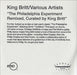 King Britt The Philadelphia Experiment Remixed UK CD-R acetate CD-R ACETATE