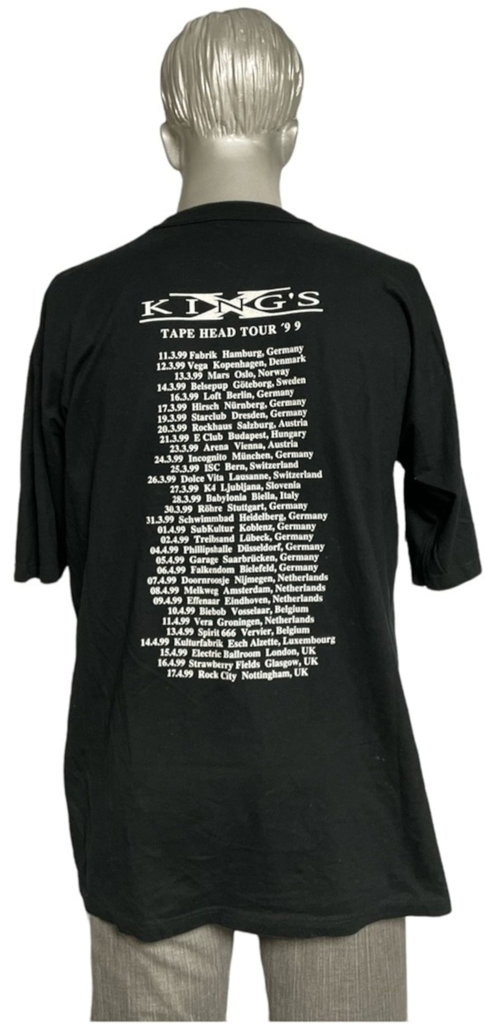 King's X Tape Head Tour '99 US t-shirt KC0TSTA797686