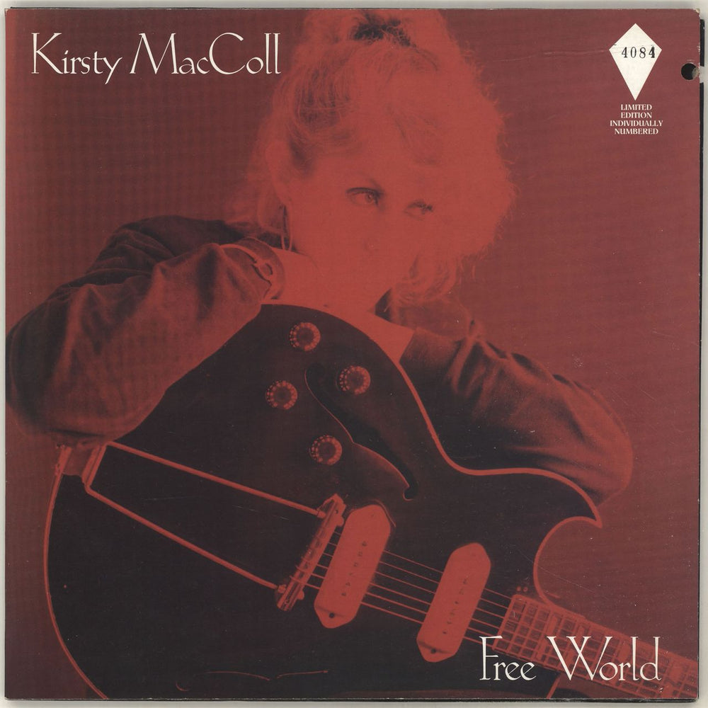 Kirsty MacColl Free World - Deletion hole UK 10" vinyl single (10 inch record) KMAN1