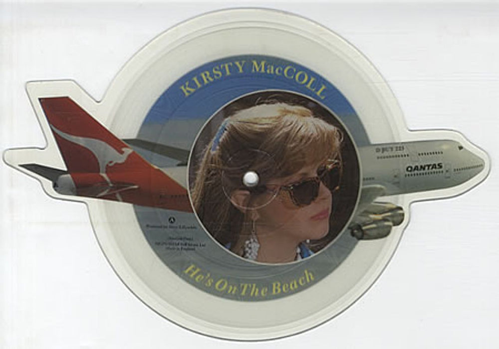 Kirsty MacColl He's On The Beach UK shaped picture disc (picture disc vinyl record) DBUY225