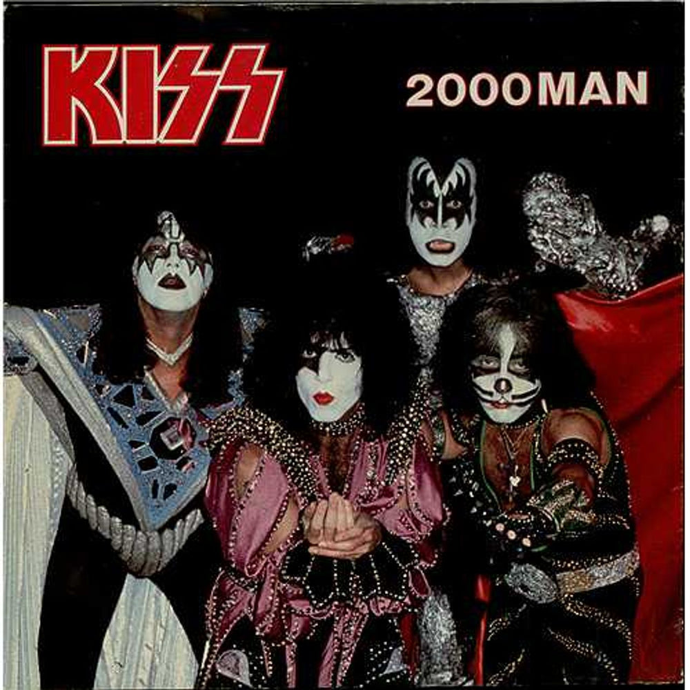 Kiss 2000 Man + Sleeve UK 7" vinyl single (7 inch record / 45) NB1001