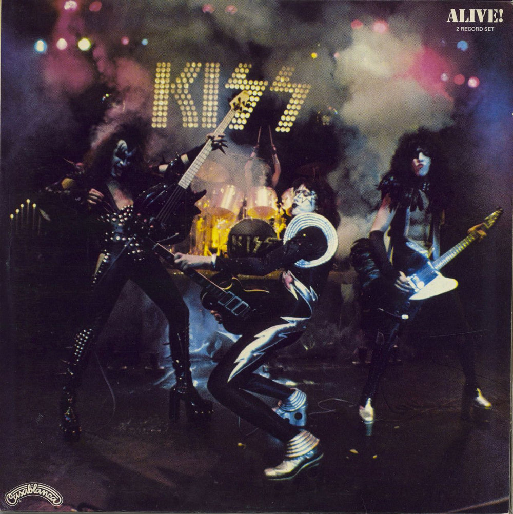 Kiss Alive! - Translucent Purple and Black vinyl UK 2-LP vinyl record set (Double LP Album) CALD5001