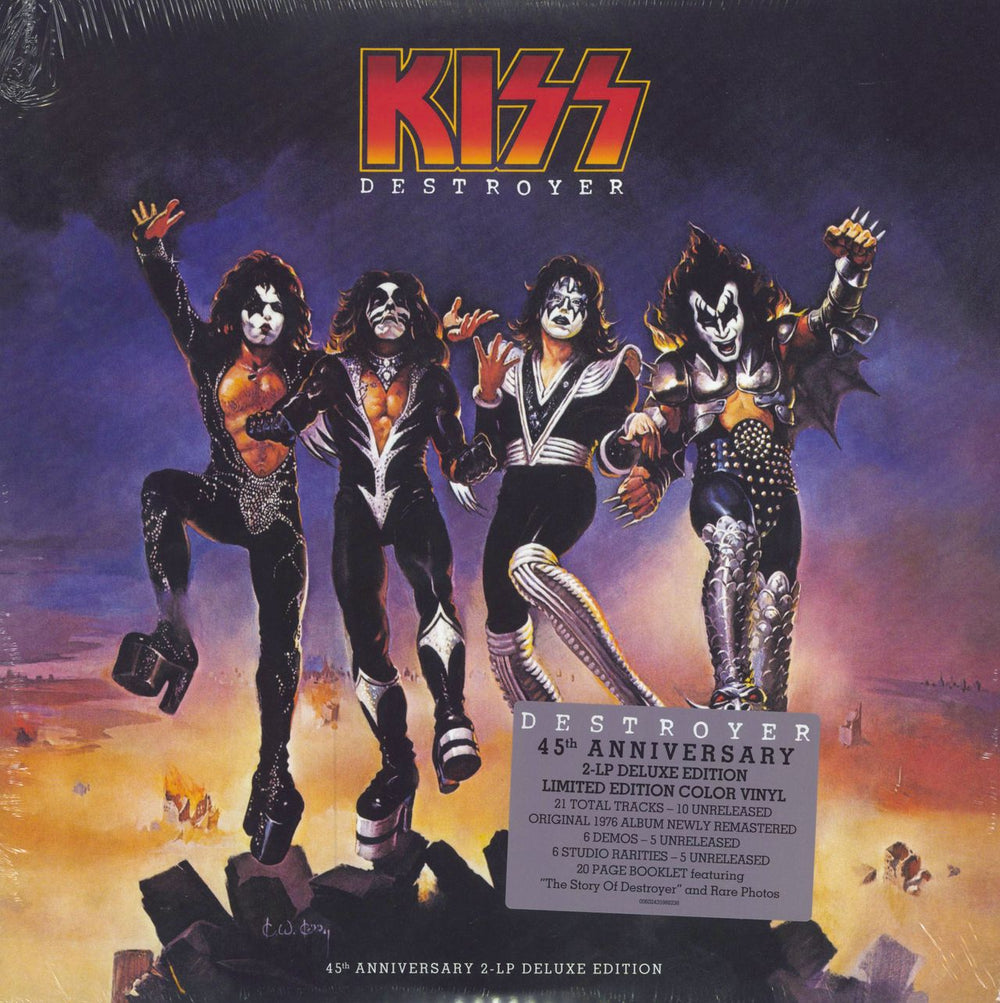 Kiss Destroyer: 45th Anniversary Edition - Red & Yellow Vinyl - Sealed UK 2-LP vinyl record set (Double LP Album) 602435988221