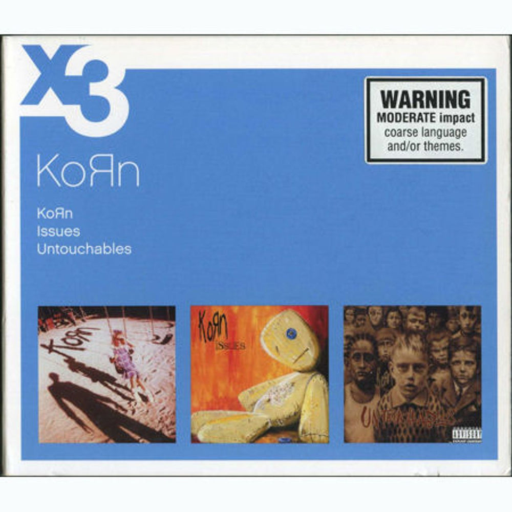 Korn X3 Australian 3-CD album set (Triple CD) 88697161522