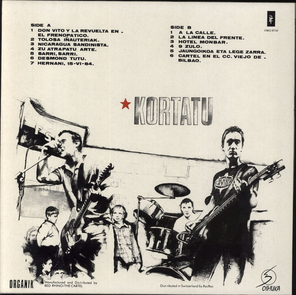 Kortatu A Frontline Compilation - Rock In The Basque Country Spanish vinyl LP album (LP record)