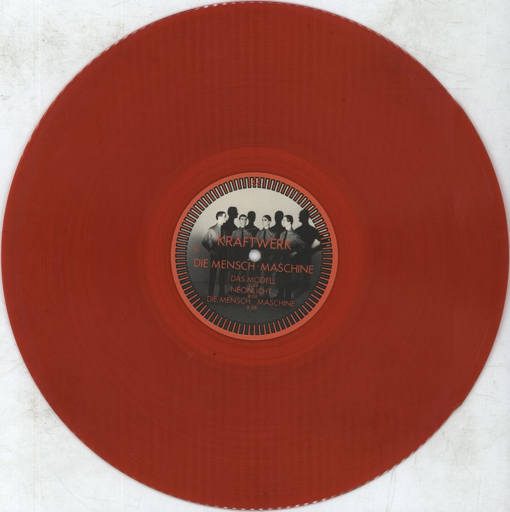 Kraftwerk Die Mensch-Maschine - Red Vinyl - VG German vinyl LP album (LP record) KRALPDI810572