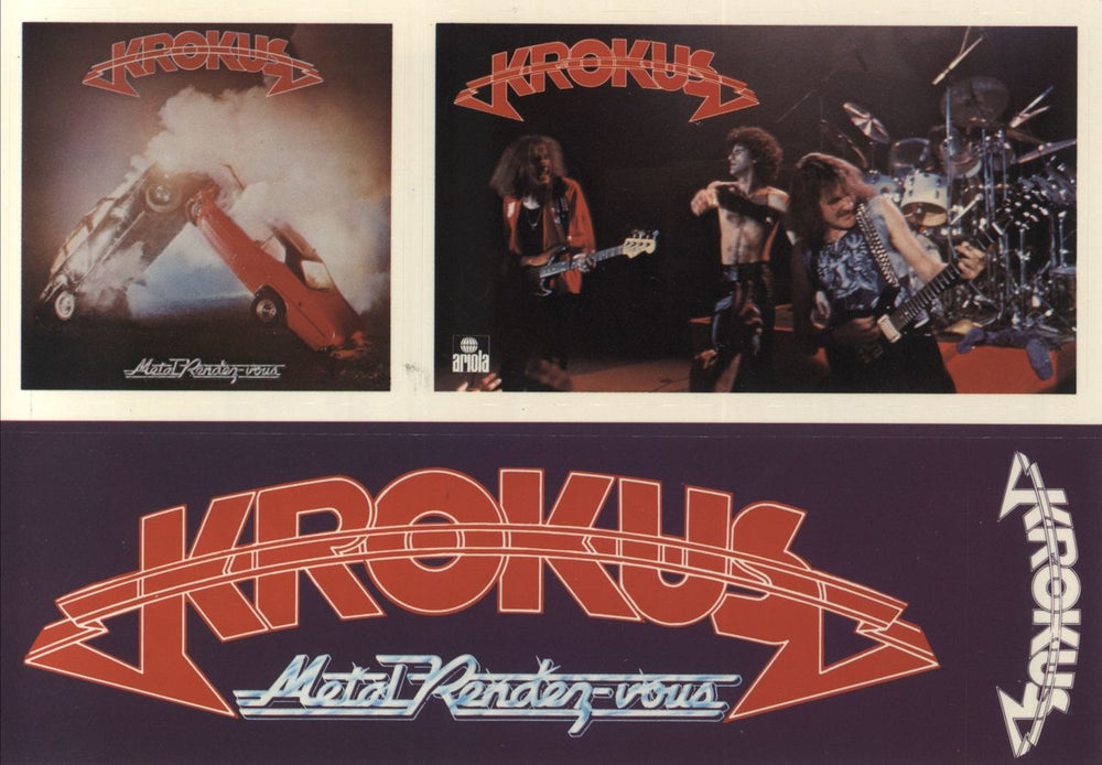 Krokus Tokyo Nights - Yellow Vinyl + Stickers UK 12" vinyl single (12 inch record / Maxi-single)