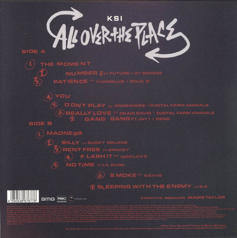 KSI All Over The Place - GOTD VINYL UK vinyl LP album (LP record) 4050538676778