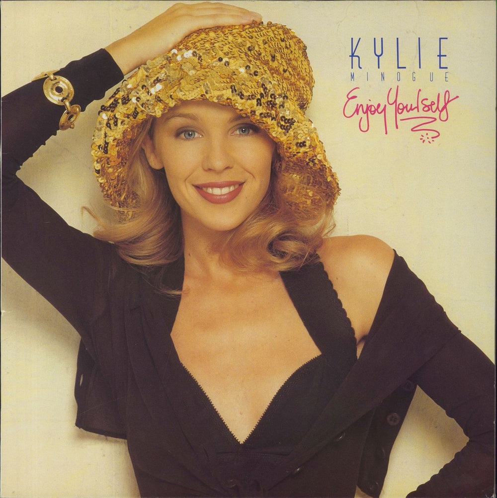 Kylie Minogue Enjoy Yourself + Poster - EX UK vinyl LP album (LP record) HF9