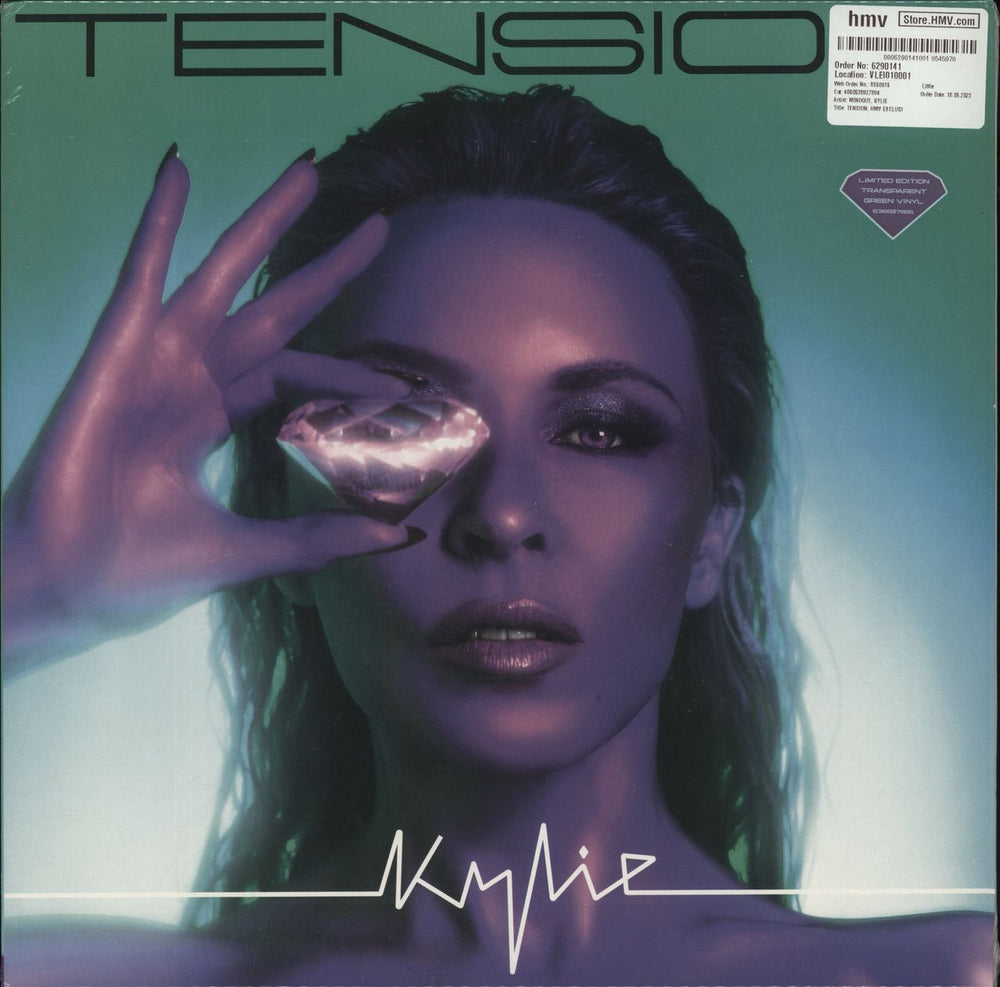 Kylie Minogue Tension: HMV Exclusive - Green Vinyl - Sealed UK vinyl LP album (LP record) 538927891