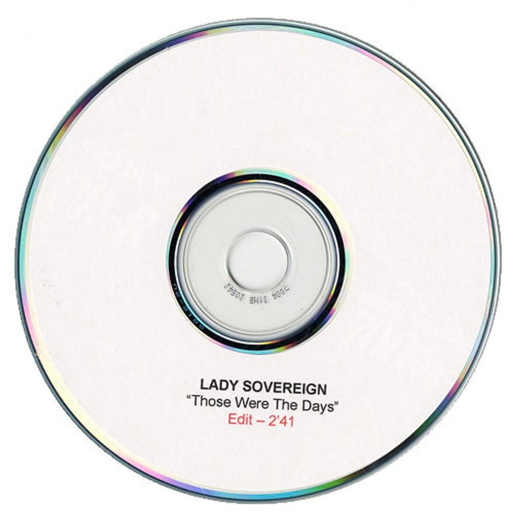 Lady Sovereign Those Were The Days UK Promo CD-R acetate LDVCRTH471368