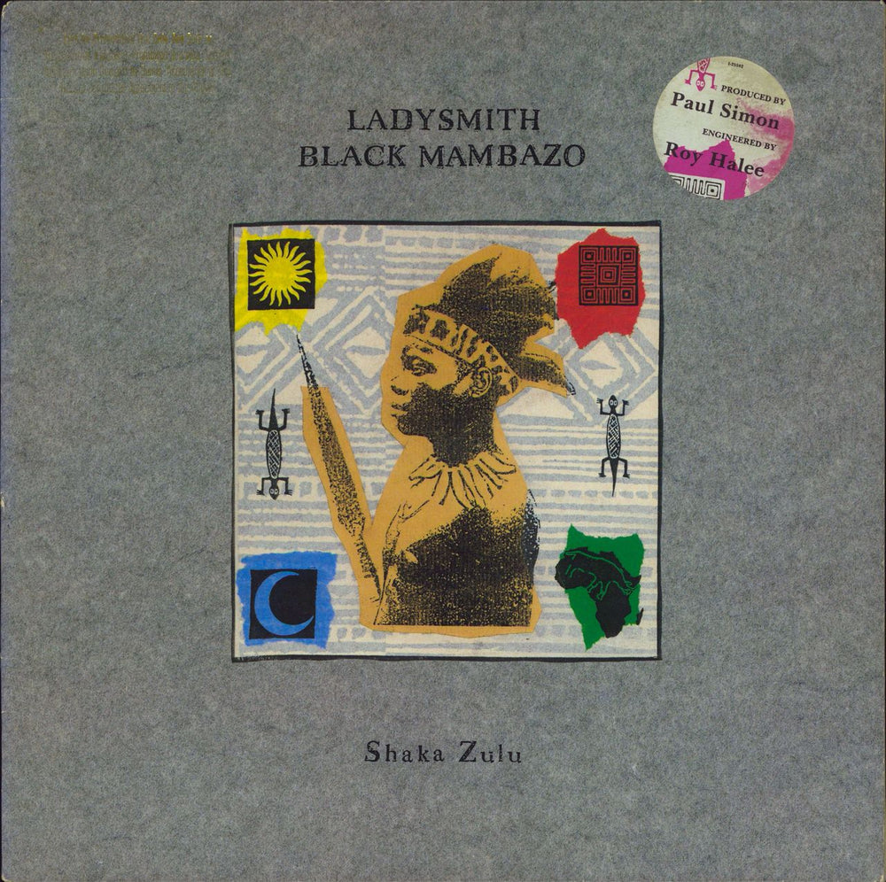 Ladysmith Black Mambazo Shaka Zulu - Gold stamped - stickered sleeve US vinyl LP album (LP record) 25582-1