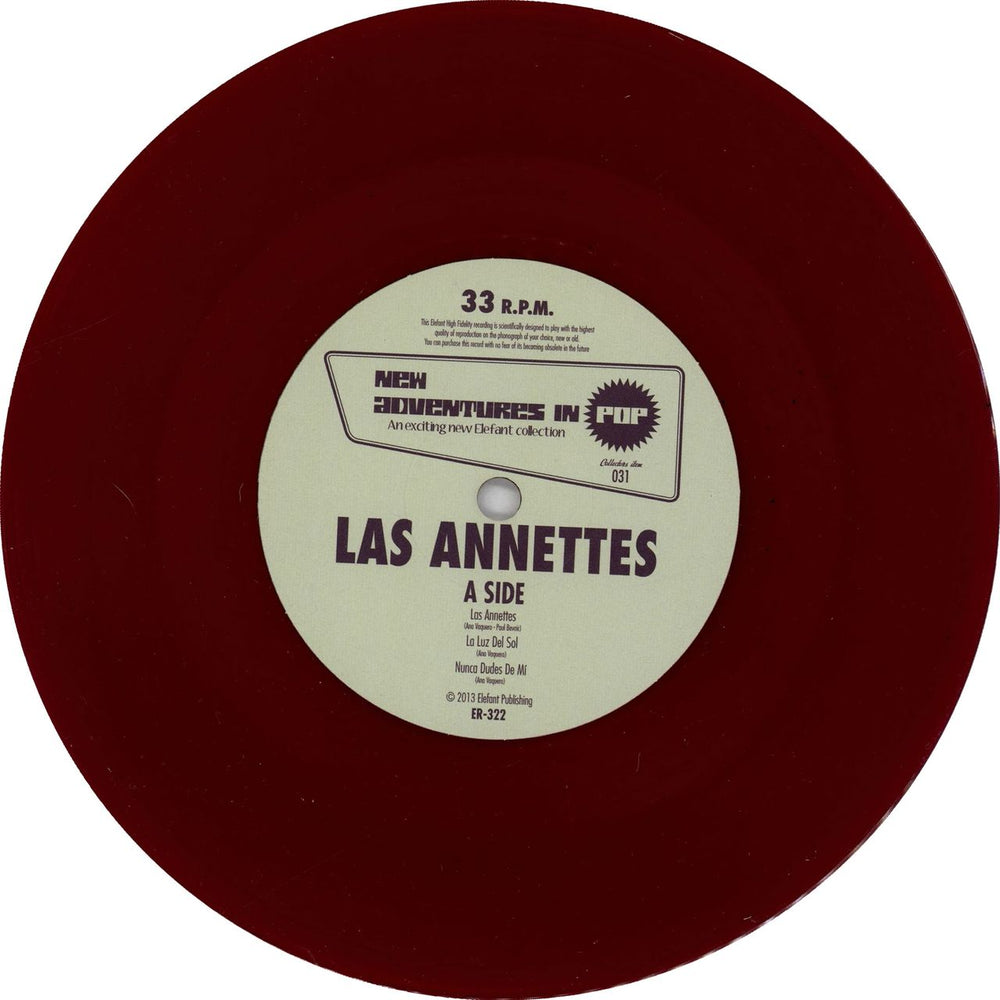 Las Annettes La Luz Del Sol - Purple Vinyl + Numbered Spanish 7" vinyl single (7 inch record / 45) 26X07LA764993