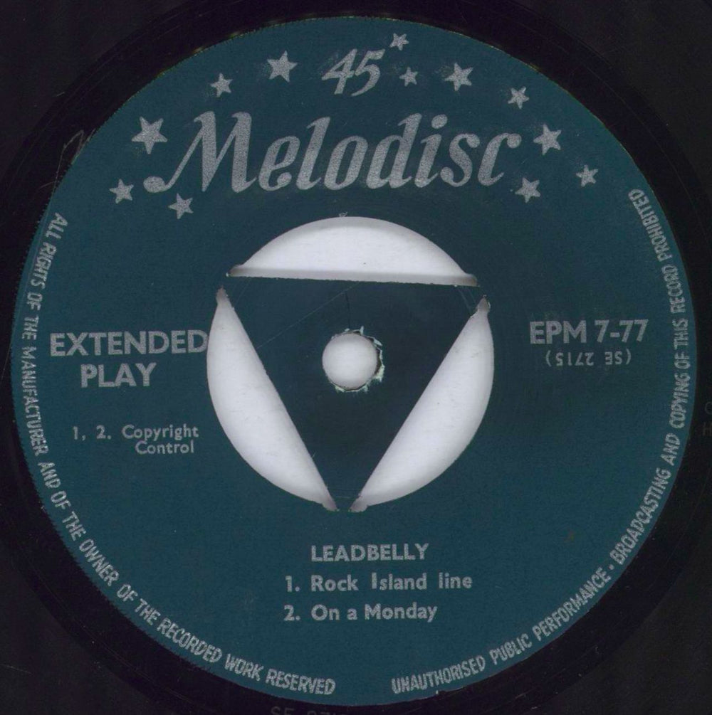 Leadbelly The Music of Huddie Ledbetter UK 7" vinyl single (7 inch record / 45) L-Y07TH831540