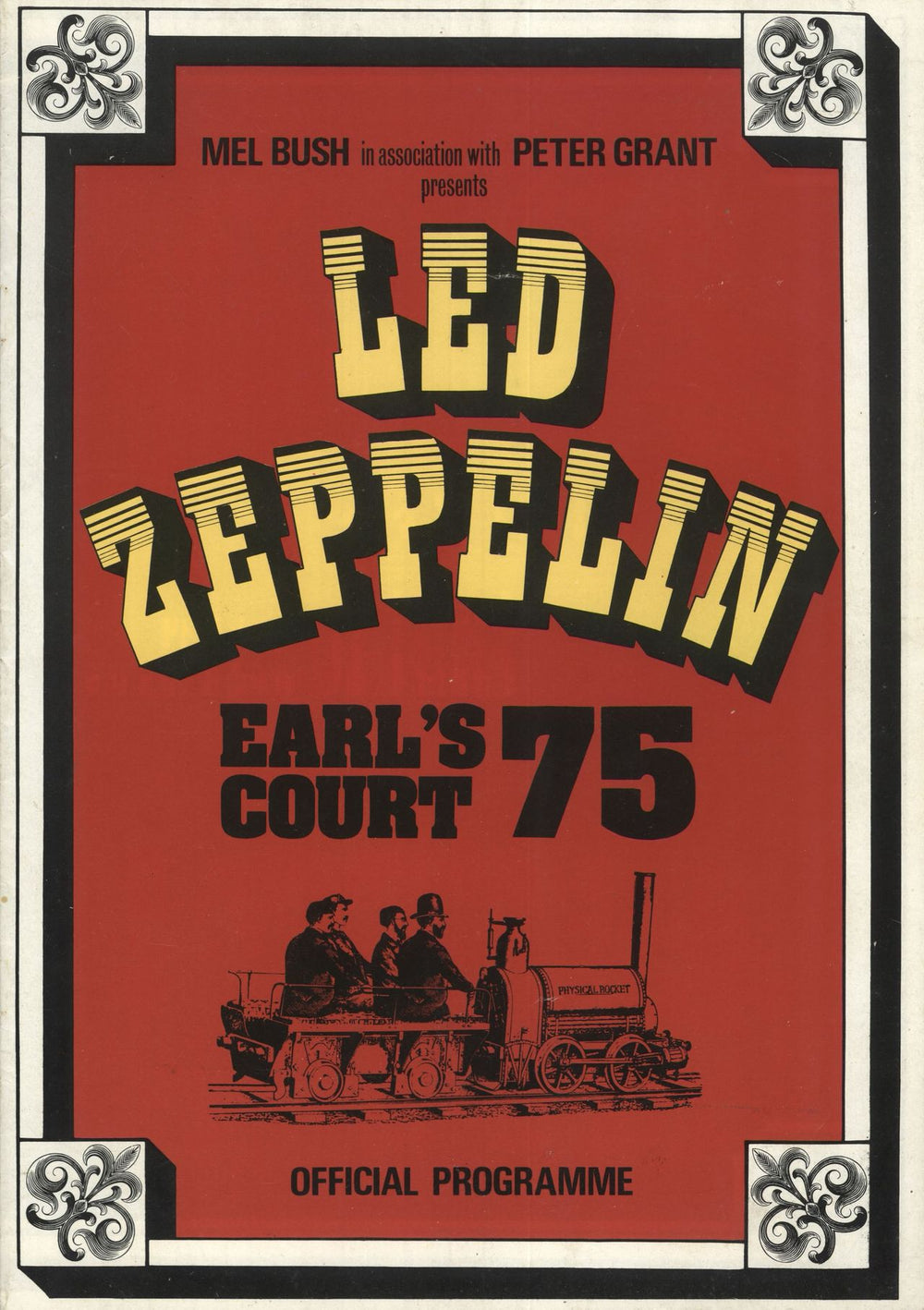 Led Zeppelin Earl's Court 75 + 25th Ticket UK tour programme TOUR PROGRAMME