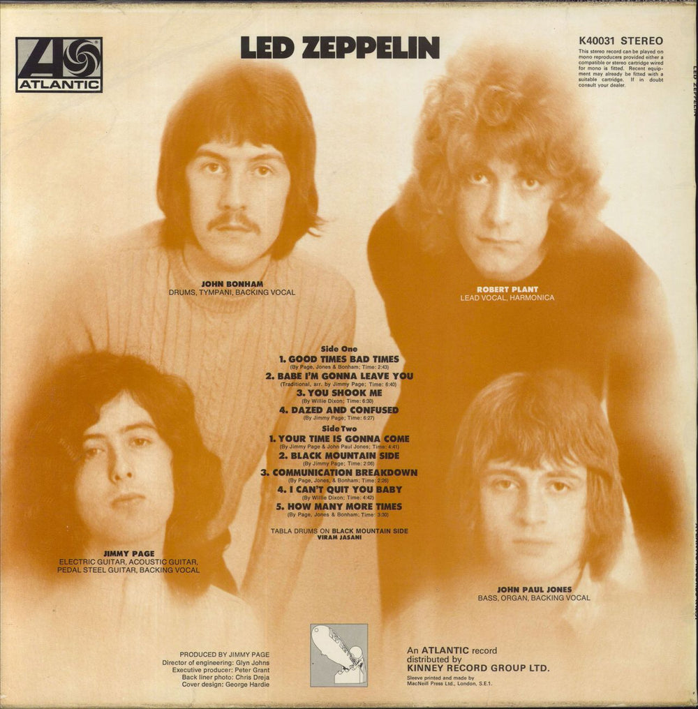 Led Zeppelin Led Zeppelin - 4½ - EX UK vinyl LP album (LP record)