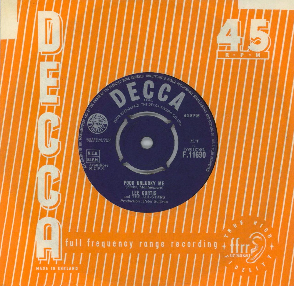 Lee Curtis & The All-Stars Let's Stomp UK 7" vinyl single (7 inch record / 45)